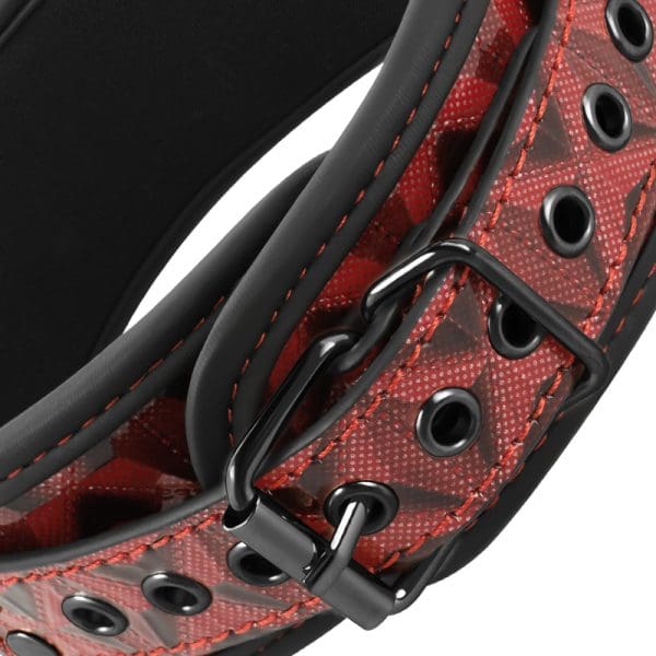 BEGME - RED EDITION PREMIUM VEGAN LEATHER COLLAR WITH NEOPRENE LINING 5